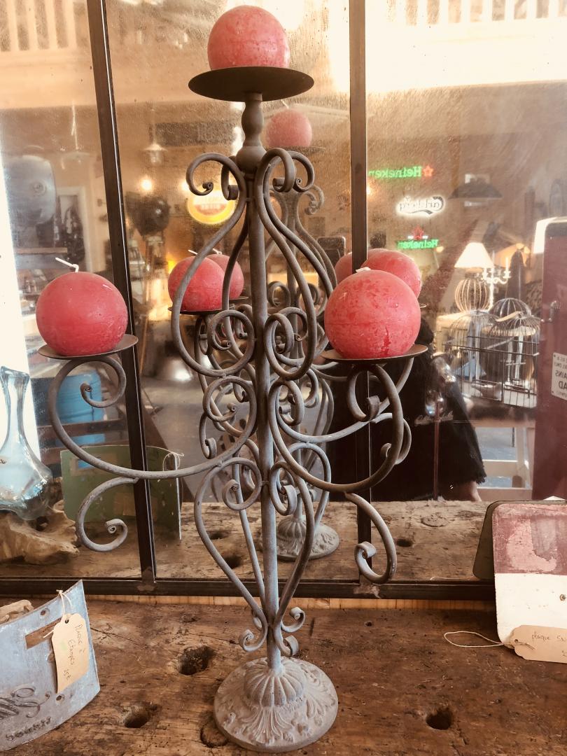 bougeoir fer forgé romantique shabby chic
