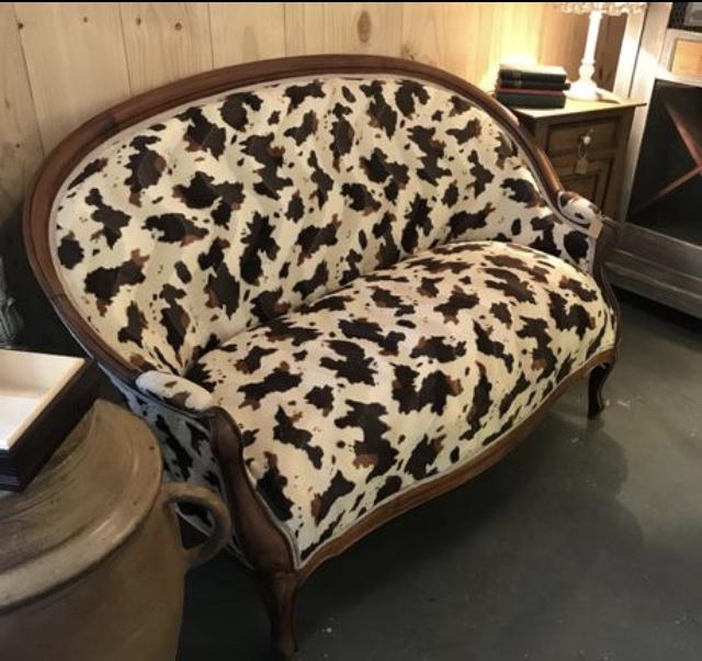 banquette ancienne vache