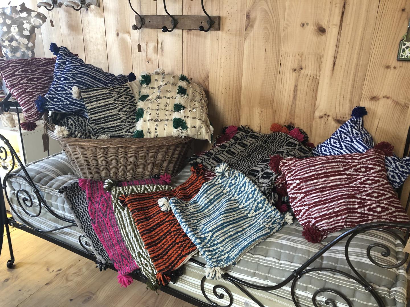 coussins ethniques laine maroc